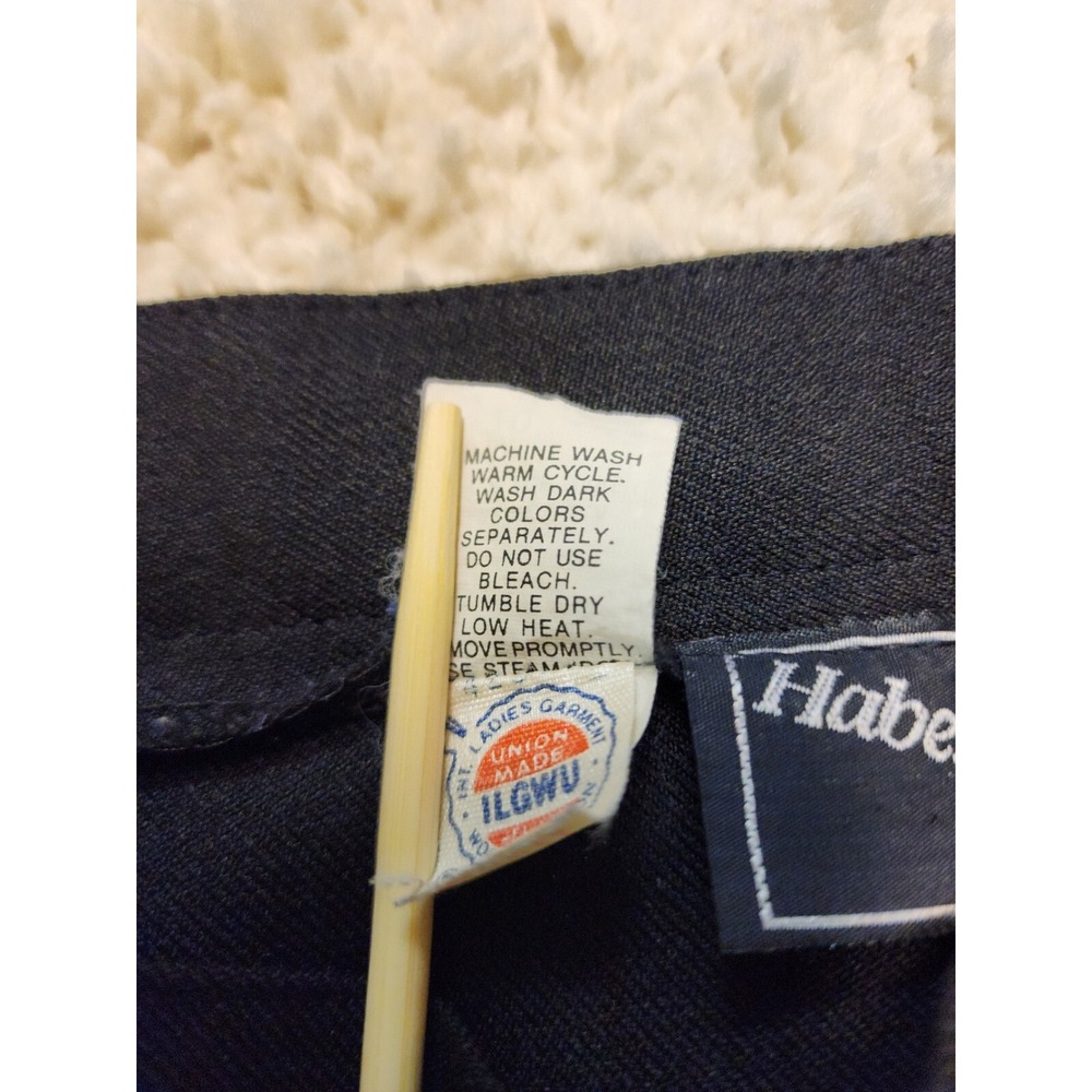 VINTAGE Haberdashery Womens Corporate A line Skirt Black Size 10 Two Pockets - Picture 14 of 15